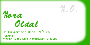 nora oldal business card